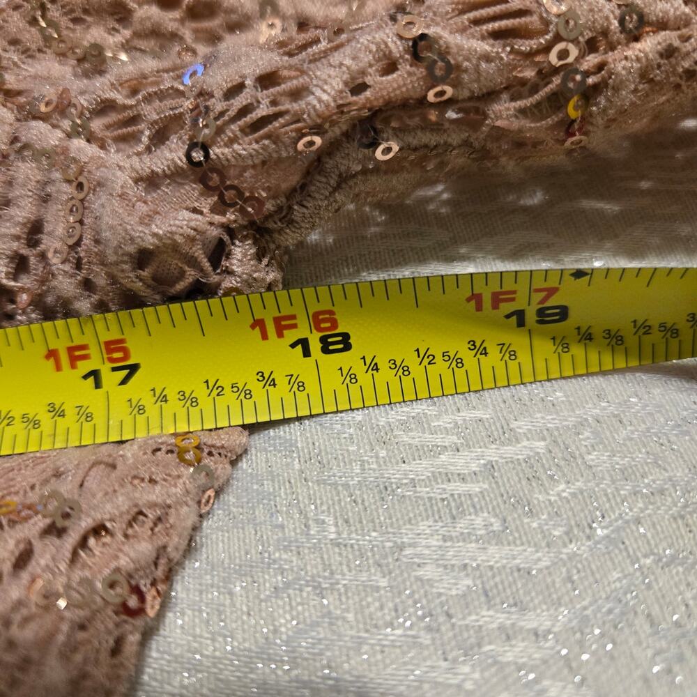 Marina Sequined Lace Gown Blush pink Feminine Mother of the bride Glamorous - Picture 7 of 13